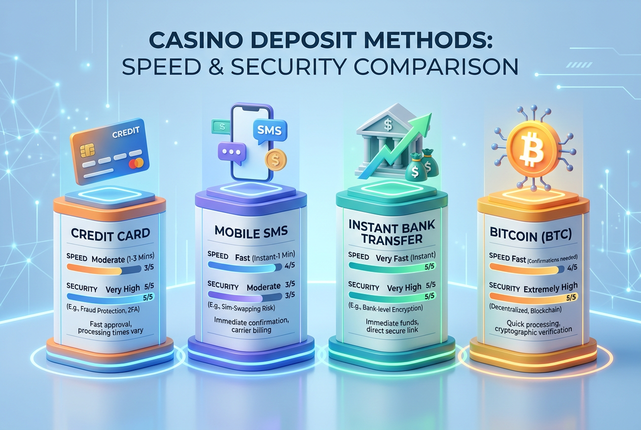 Srovnání bezpečnosti a rychlosti plateb v online casinu