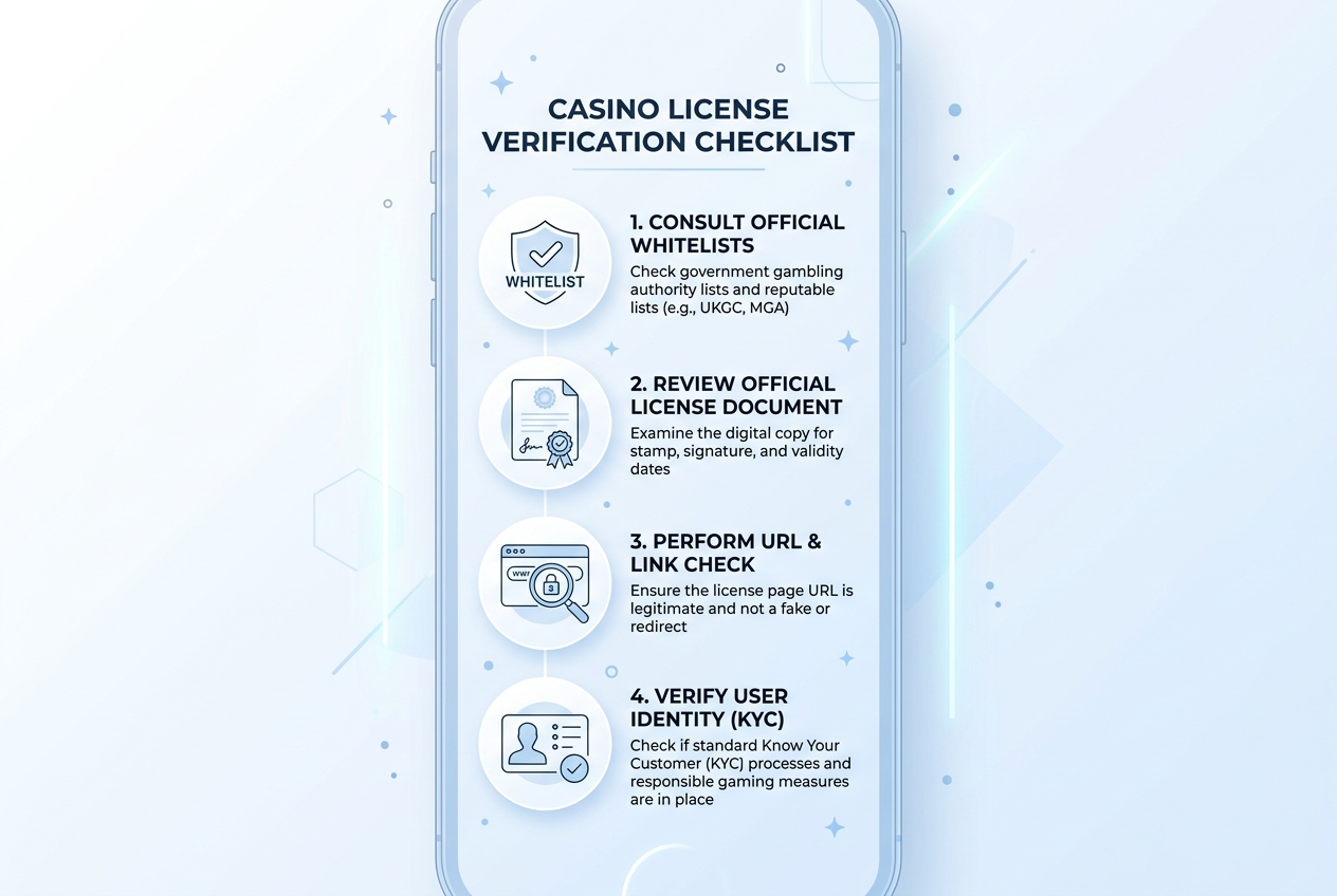 Infografika procesu ověření české kasinové licence krok za krokem